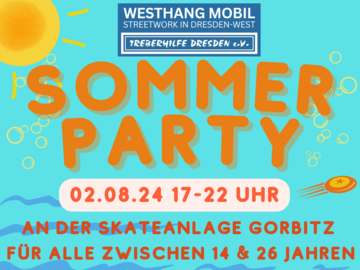 Ein Flyer für die Sommerparty. 